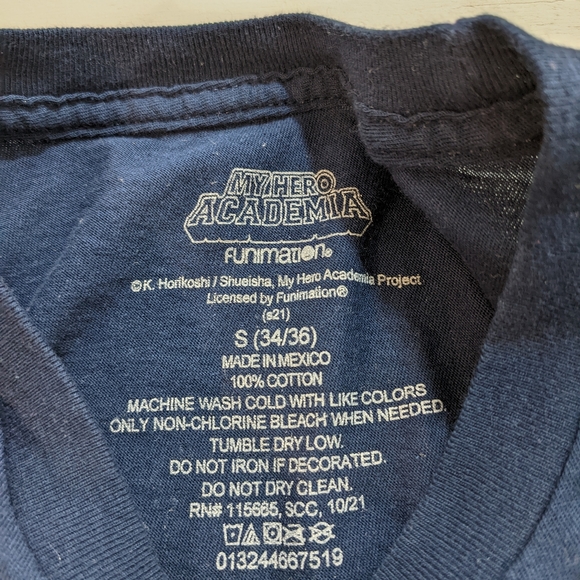 My Hero Academia Funimation T Shirt Size S Navy Anime. - Picture 2 of 4